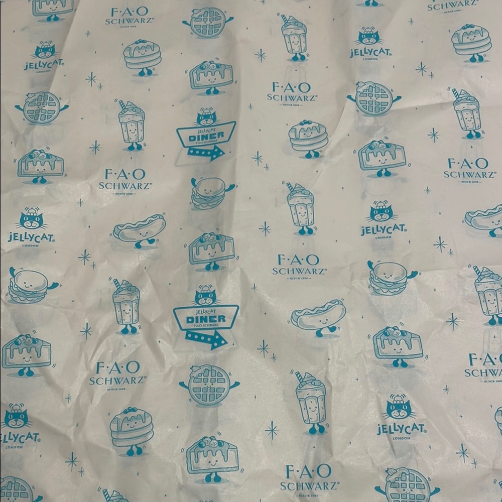 FAO Schwarz x Jellycat Diner Gift Wrap Tissue paper from June 2025